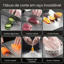 Tábua de Corte Inox Antibacteriana – Livre de Bactérias e Microplásticos