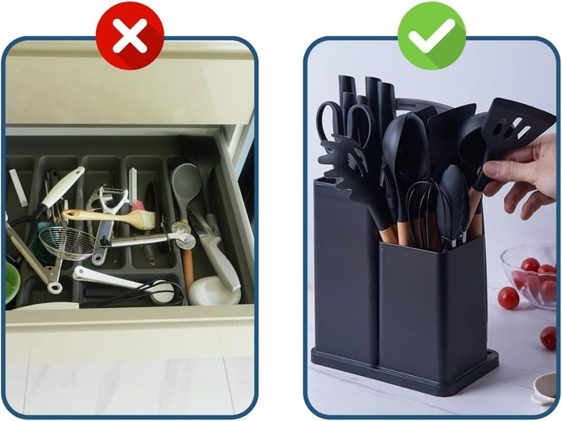 Kit Completo 19 peças de Utensílios de Silicone para Cozinha - Últimas Unidades