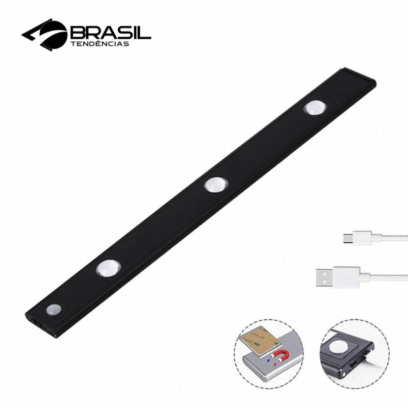 Luminária Recarregável com Sensor de Presença