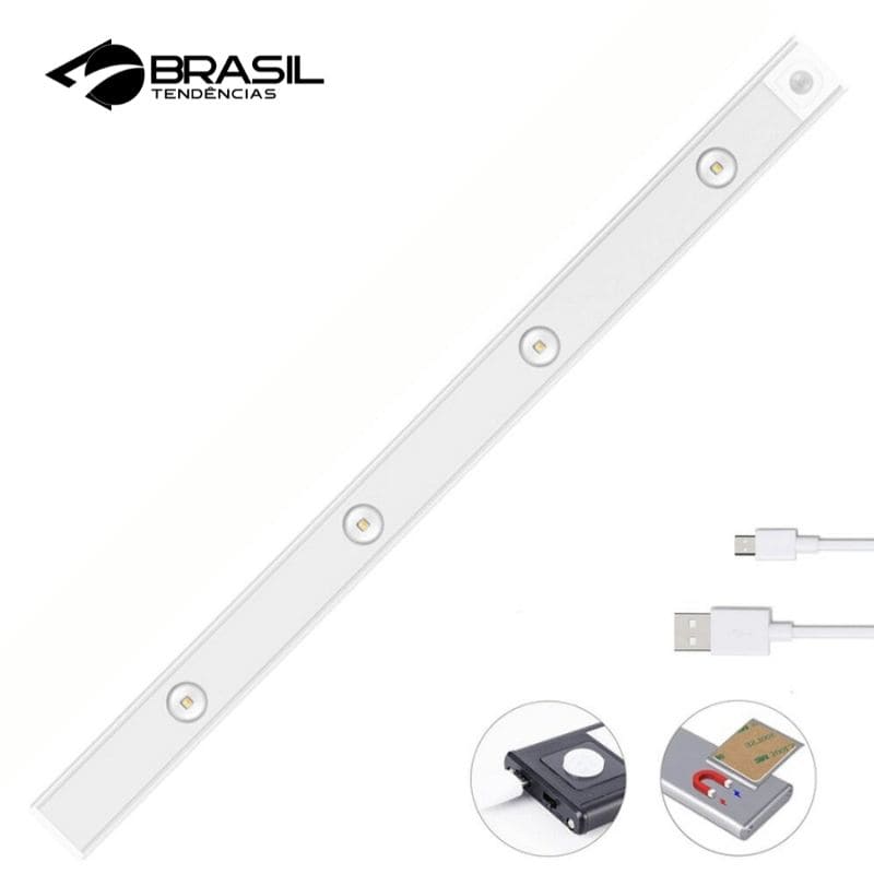 Luminária Recarregável com Sensor de Presença