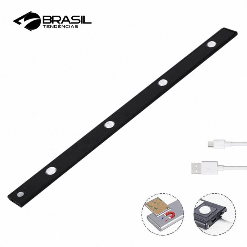 Luminária Recarregável com Sensor de Presença