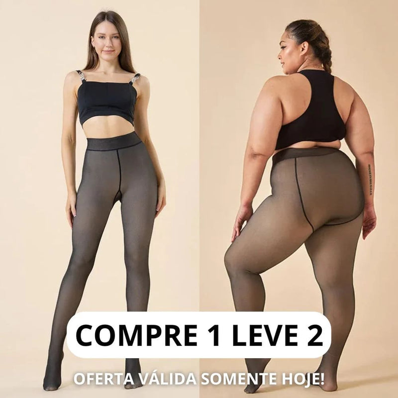 Kit Meia-Calça Peluciada com Lã [Compre 1 & leve 2]