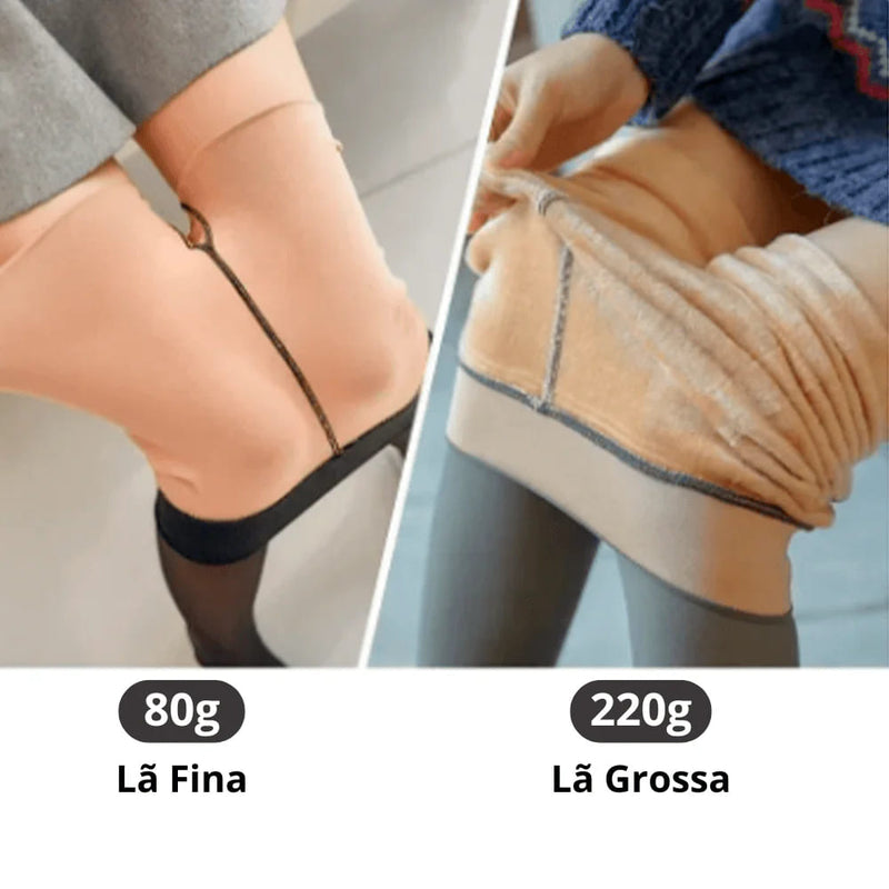 Kit Meia-Calça Peluciada com Lã [Compre 1 & leve 2]