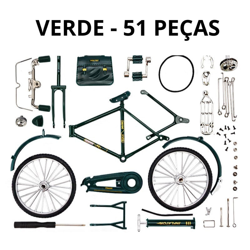 Miniatura de Bicicleta Vintage - Kit monte você mesmo (51 peças)