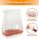 Protetor de Pés de Cadeira em Silicone com Feltro Antirruído