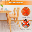 Protetor de Pés de Cadeira em Silicone com Feltro Antirruído